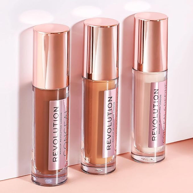 Makeup Revolution Conceal and Define Foundation, Full Coverage Fl Oz