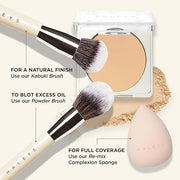 HALEYS Re-cover Matte Weightless Powder Foundation (2.15), Buildable, + CF