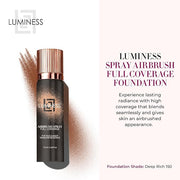 LUMINESS Spray Airbrush Foundation Makeup, Deep Rich Shade 2.36 fl oz