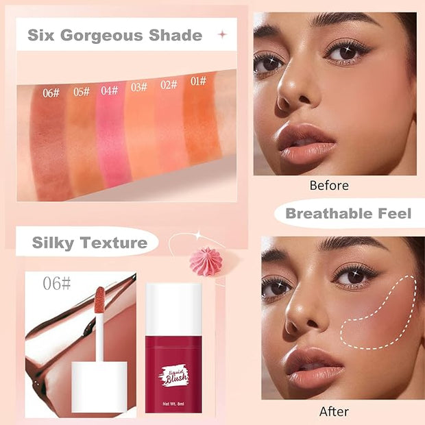 Brown Dark Liquid Blush Makeup, Liquid Blush for Oz (06#)