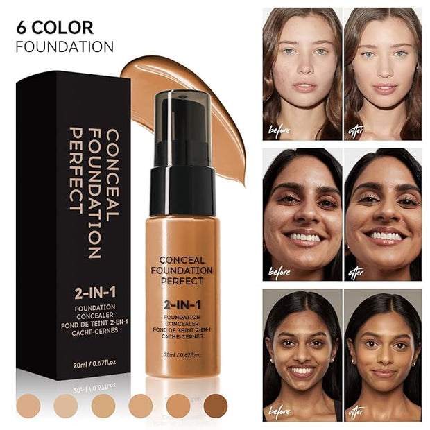 Glow Contour Face Liquid Foundation Bronzer Highlighter Illuminator