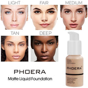 PHOERA Foundation Full Coverage,PHOERA Concealer Lightweight Full Coverage,PHOERA Complexion(102 Nude+102#NEUTRAL)