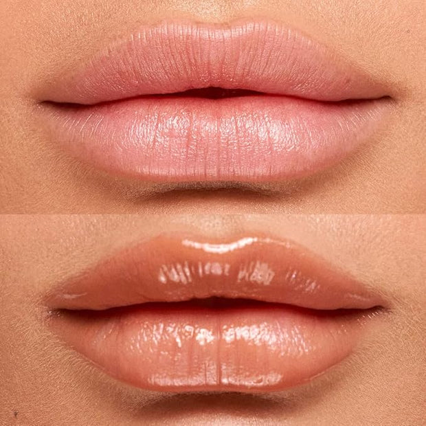 Kosas Wet Lip Oil Gloss - Hydrating Lip Plumping Treatment with Hyaluronic Acid & Peptides (Bare)