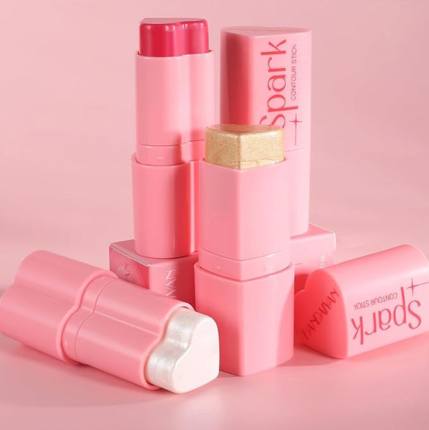 Heart Blush Stick, Matte Rouge Stick, Cheek Contour (05#, 0.) 21 OZ
