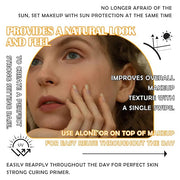 2PCS Mineral Sunscreen Setting Powder Makeup,Translucent Powder SPF Finish,Lightweight,Breathable,All Skin