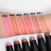 MAEPEOR Matte Blush 6 Color Smooth Creamy Shiny (Color 01)