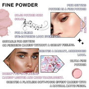 Pink Setting Powder,Oil Control Makeup Powder Shimmer Loose