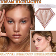 Glitter Blush Shimmer Highlighter Blusher Powder Makeup Face Powder Makeup(#inger） 04 G