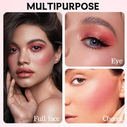 2 Colors Matte Blush Palette with Brush,Pink Blush Blusher,Highly Pigmented