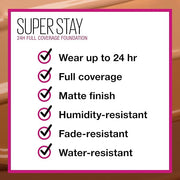 Maybelline New York Foundation, Superstay 24 Hour Longlasting 60, Caramel 30 ml