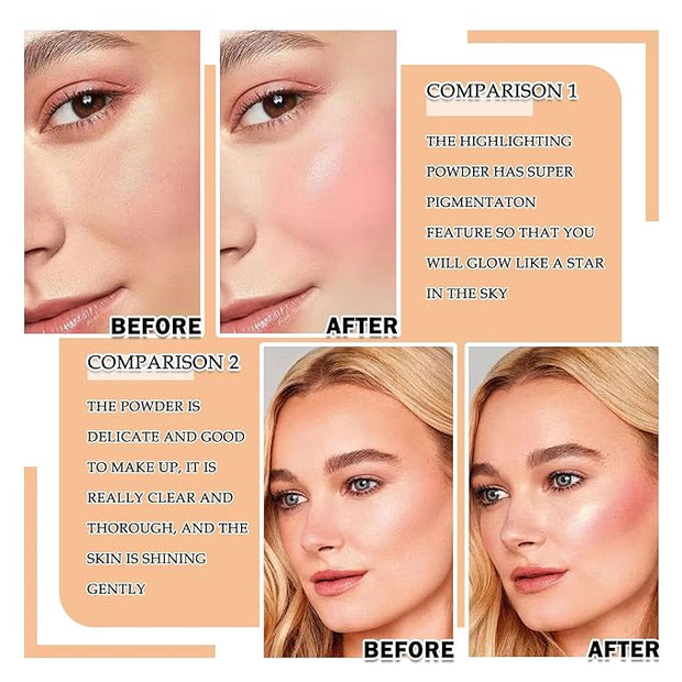 Body Glitter Face Highlighter Palette,Shimmering Shiny Contour Makeup