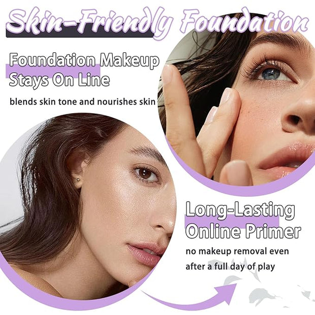 Tri-color Color Corrector Isolation Cream,One Step Color Correcting Correcting Foundation
