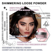 Pink Setting Powder,Oil Control Makeup Powder Shimmer Loose