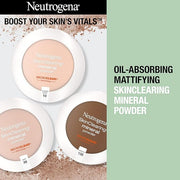 Neutrogena SkinClearing Mineral Acne-Concealing Pressed Powder Compact, Shine-Free 38 oz