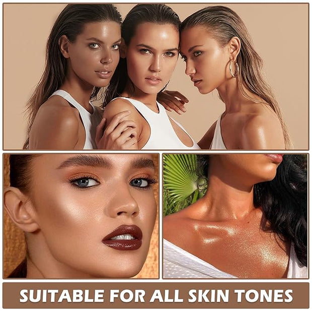 Bronzer Stick Highlighter Stick Cream Contour Stick Makeup,2PCS Beginner-Light Medium