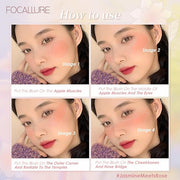FOCALLURE Powder Palette Blush, Matte Mineral Blush Powder, Blendable, #401