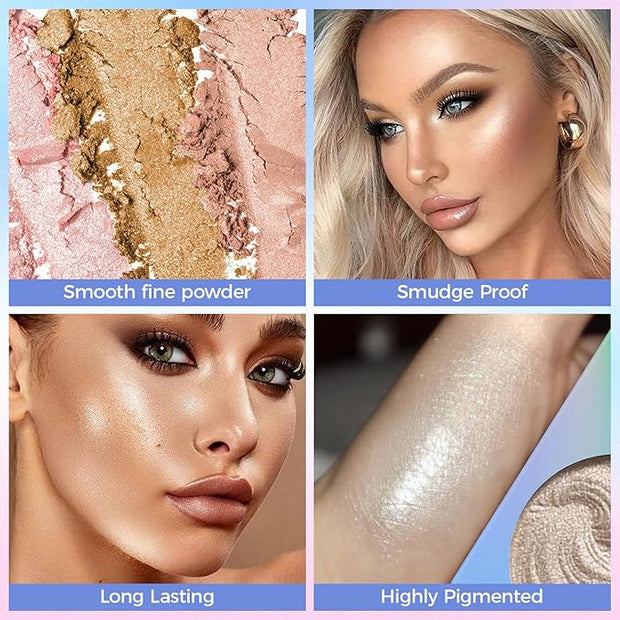 Highlighter Makeup Palette,Highlighter Palette Illuminator Powder Palette White