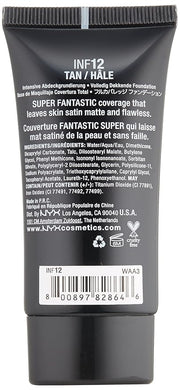 NYX Professional Makeup Invincible Fullest Coverage Foundation, Tan, 0.85 Ounce