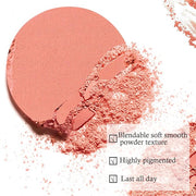 Boobeen Single Color Blush Face Blush Palette Matte Easily, Lightweight