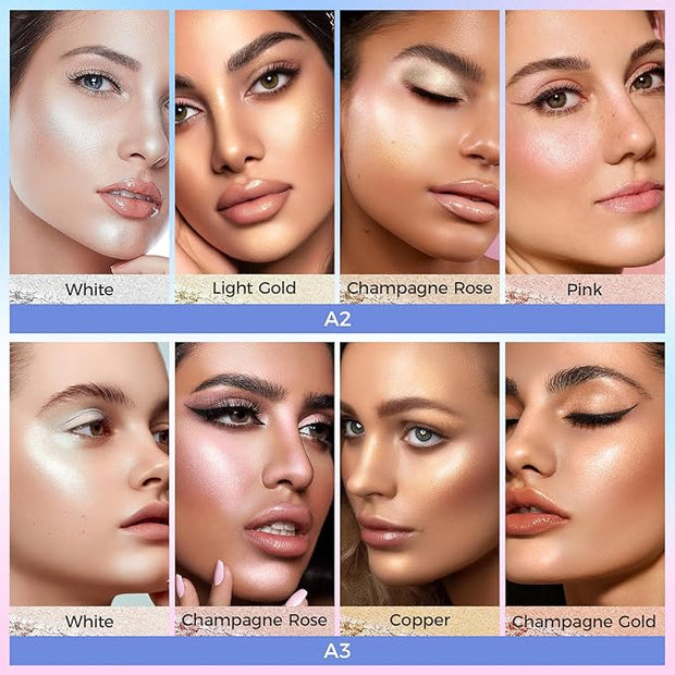 Highlighter Makeup Palette,Highlighter Palette Illuminator Powder Palette White