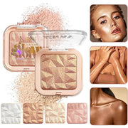 4 Colors Diamond Shimmering Powder, High Glossy Face Highlighter Eyeshadow
