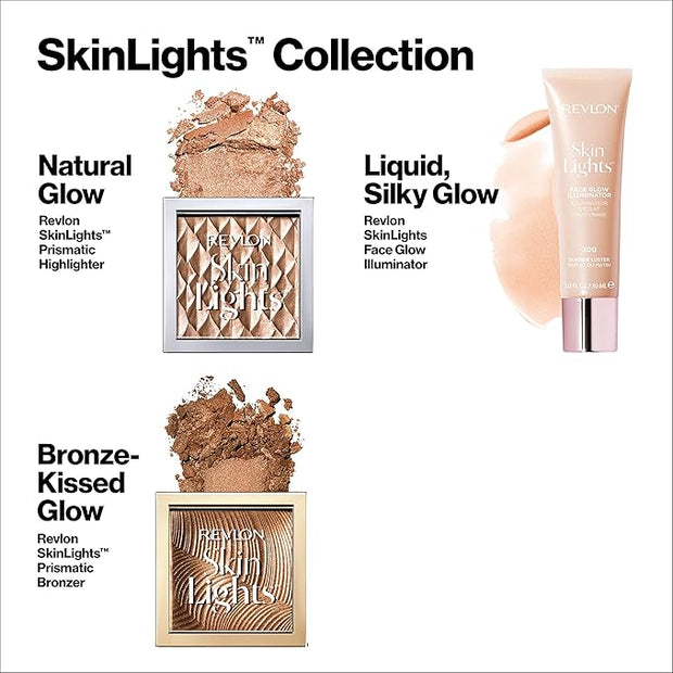 Revlon Skinlights Prismatic Powder Bronzer, Translucent-to-Buildable Coverage, ilded of 1) 120 G