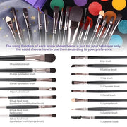 UCANBE Eyeshadow Palette with 15Pcs Brushes Makeup Set,