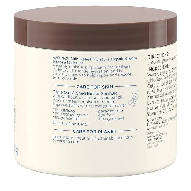 Aveeno Skin Relief Intense Moisture Repair Body Cream with Triple Oat & Shea Butter Formula, Helps Relieve & Restore Extra...