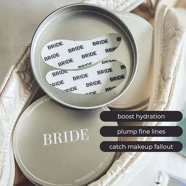 Bride Essential Eye Mask to Treat Dark Circles, Wrinkles and Puffy Eyes, 1 Pair White Reusable Silicone Under Eye Patches ...