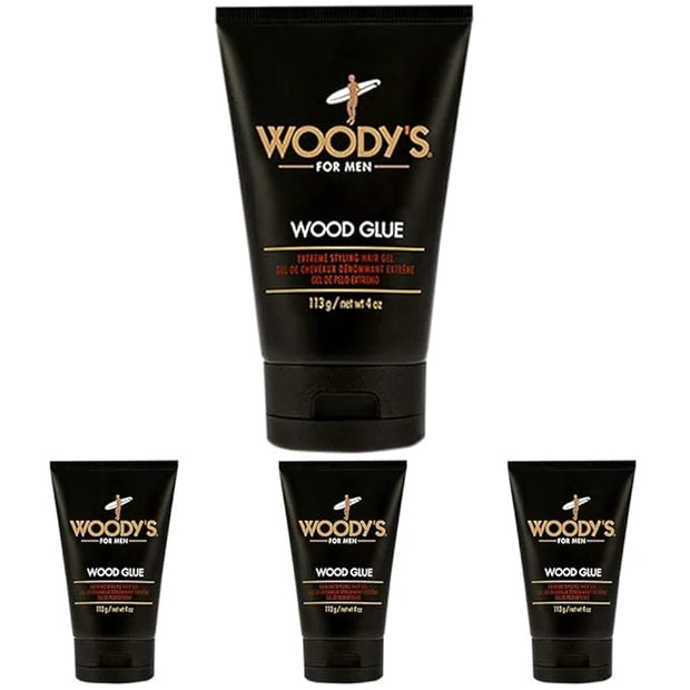 Woody's Wood Glue Extreme Styling Gel for Men, Intense Long-lasting Hold with No Flaking, Quick-drying, Retains Moisture, ...