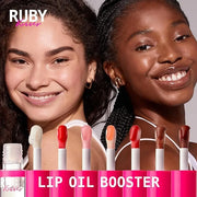Ruby Kisses Lip Oil Booster, Hydrating Lip Gloss with Nourishing Natural Oil Blend, Jumbo Wand for Easy Application, Non-S...