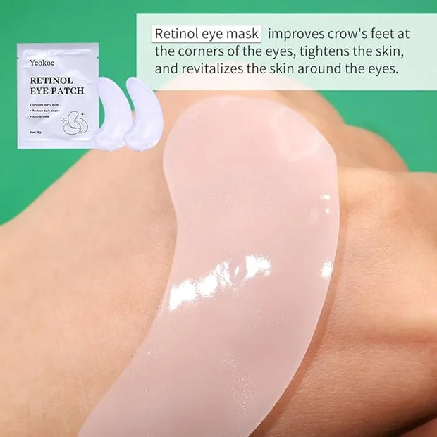 Under Eye Patches For Puffy Eyes and Dark Circles Wrinkle,30 Pairs Face Masks SkinCare With Retinol Serum,Aloe Vera,Rose B...