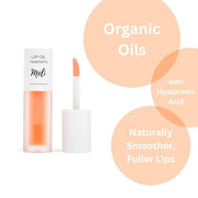MÈLI Organic Lip Oil with Hyaluronic Acid | Clear Non-Sticky, Natural Lip Gloss, Moisturizing, Revitalizing and Rejuvenati...
