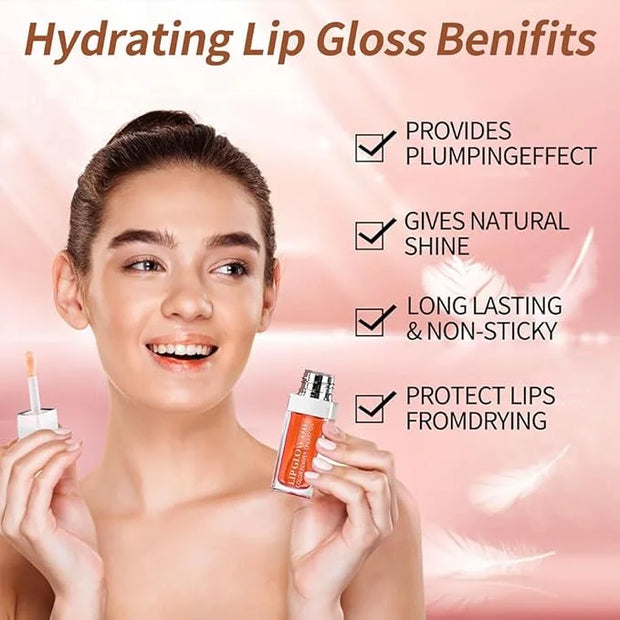 Hydrating Lip Glow Oil, Moisturizing Lip Glow Oil, Nourishing Glossy Transparent Lip Oil, Plumping Lip Oil, Lip Balm, Non-...