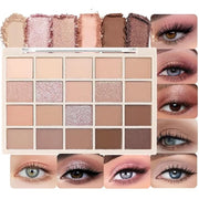 20Colors Rose Gold Dark Brown Nude Basics Matte Eyeshadow Palette,Eye Shadow Travel Makeup Palette all in one Long Lasting...