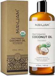 Pure Fractionated Coconut Oils Liquid 16oz 100% Natural USDA Certified Massage MCT Oil Organic&Moisturizer for Face Skin&H...