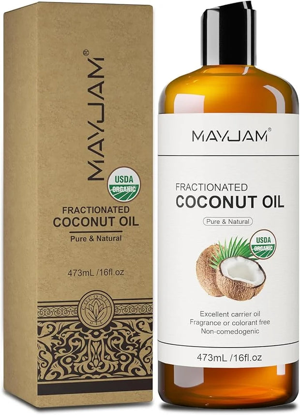 Pure Fractionated Coconut Oils Liquid 16oz 100% Natural USDA Certified Massage MCT Oil Organic&Moisturizer for Face Skin&H...