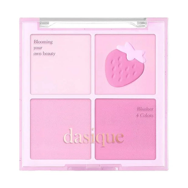 Dasique Blending Mood Cheek #06 Berry Smoothie | 4 Blendable Shades in Lightweight Smooth Powder | Vegan | Pink Blush - Pr...