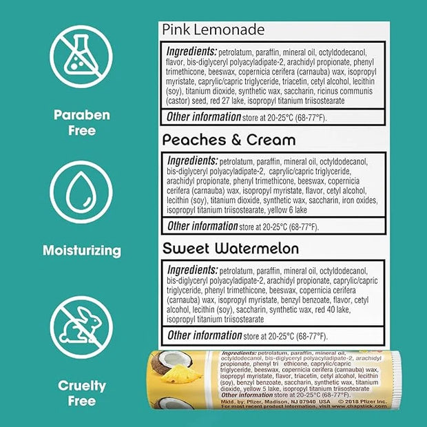 ChapStick Lip Care Bundle - I Love Summer Collection + Aloha Coconut Lip Balm, 0.15 Oz Ea (5 Piece Set) - Product Image