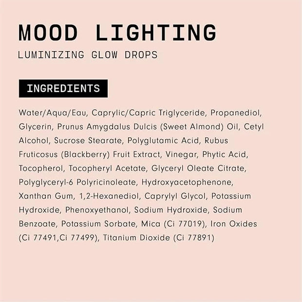 Versed Mood Lighting Luminizing Glow Drops, Sheer Bronzed - Liquid Highlight & Bronzing Drops with Illuminating Light-Refl...