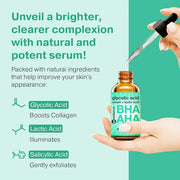 2X BIGGER 2OZ, Go Radiance 5% Glycolic Acid Serum, Salicylic Acid Serum for Acne-prone Skin, BHA Liquid Exfoliant, AHA Pee...