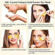 30 Pairs Lip Masks & 24K Gold Eye Mask, Gel Crystal Collagen Eye Patches for Puffy Eyes, Moisturizing & Reducing Fine Line...