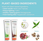 Himalaya Botanique Complete Care Toothpaste, Peppermint and Cinnamon - Fluoride Free Toothpaste for Clean Teeth & Fresh Br...