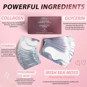 JJ&G's Forehead & Under Eye Anti Wrinkle Patches Bundle | Collagen Irish Sea Moss Vitamin C | Overnight Smoothing Treatmen...