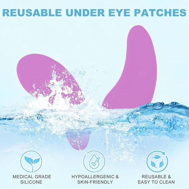 Joez Wonderful Under Eye Patches 4 Pairs, Silicone Reusable Eye Patches, Under Eye Mask for Skin Care Effect to Reduce Wri...