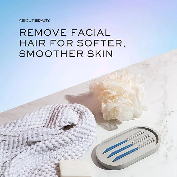 About Face Pro-Premium Facial Razors - 3 Beauty Groomers for Hair Removal, Ideal for Shaving, Exfoliating, Dermaplaning an...