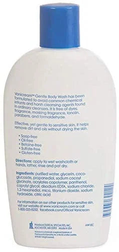 Vanicream, Free and Clear Shampoo, Conditioner and Body Wash Set, For Sensitive Skin, Fragrance and Paraben Free - 12 Ounc...