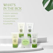 Terra Pure Desert Breeze Hotel Soaps & Toiletries Bulk Set | 1-Shoppe Amenities Kit | 1oz Shampoo & Conditioner, Body Wash...