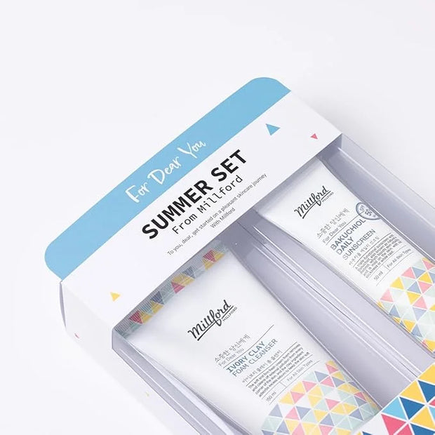 Sring Summer Set Ivory Foam Cleanser and Bakuchiol Daily Sun Moisturizer, Korean Skin Care, Firm and Soft Cream Foam, Sun ...