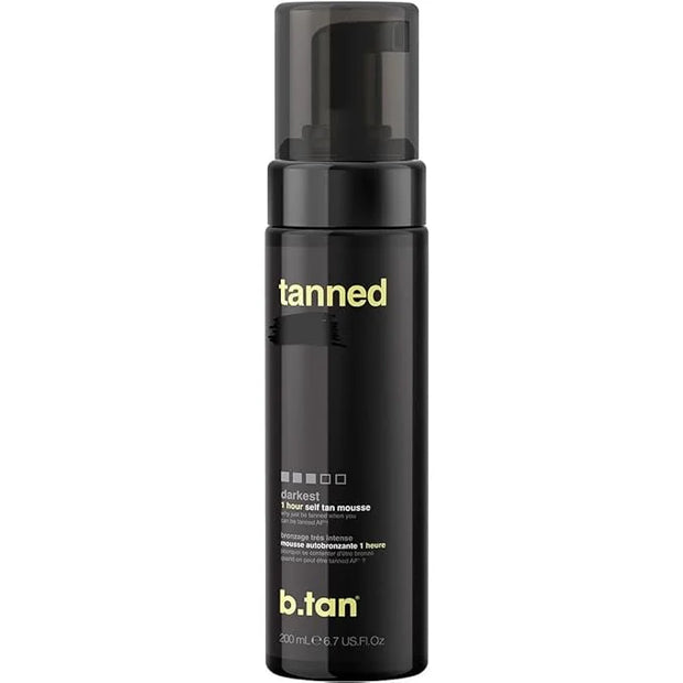 b.tan Dark Self Tanner Mousse | Get Tanned - Best, 1 Hour Express Sunless Tanning Foam, No Fake Tan Smell, Ultra Dark Bron...